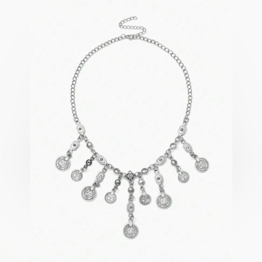 Boho coin necklace #1587